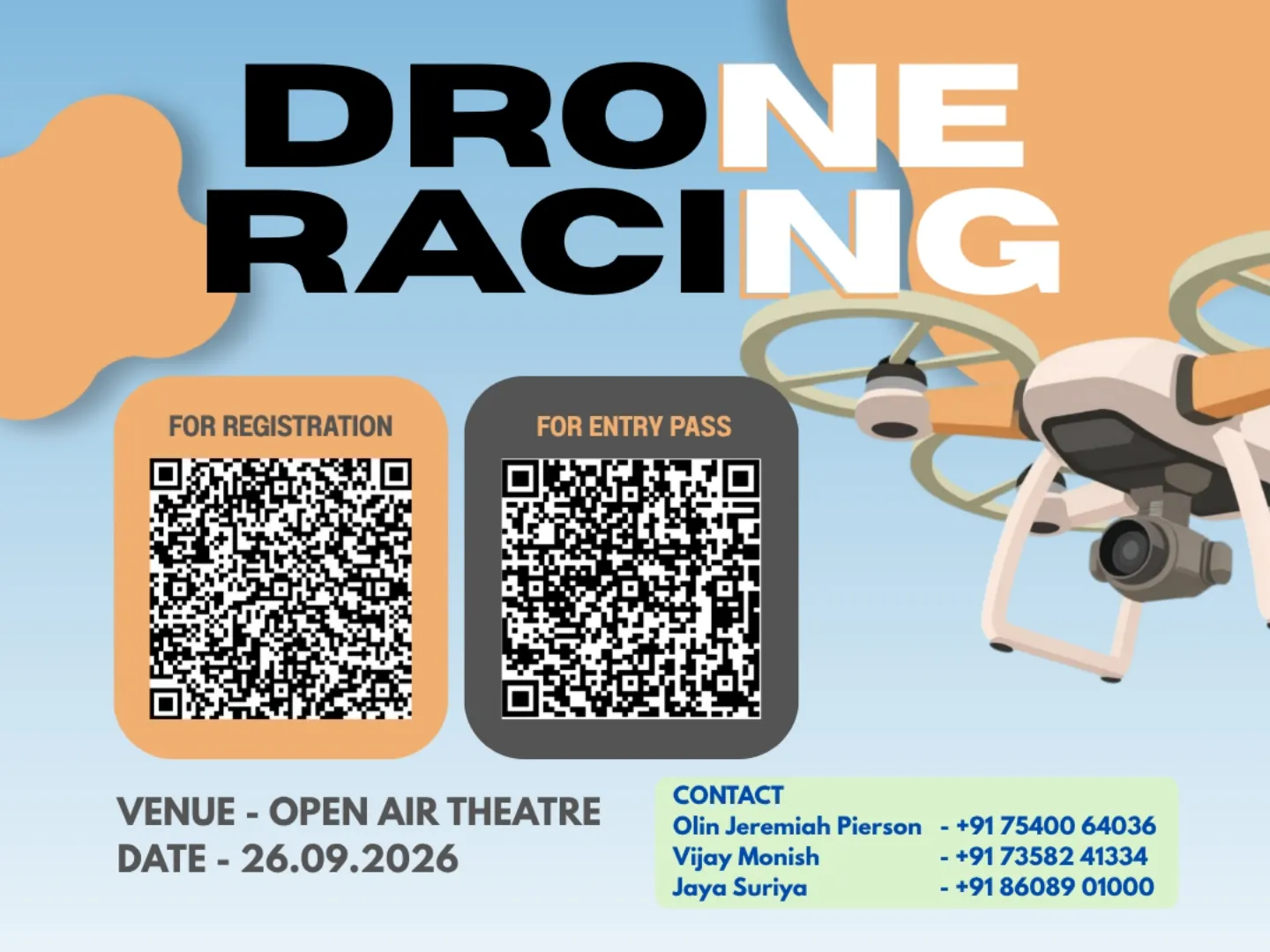 AERO VELOCITY DRONE RACING Poster